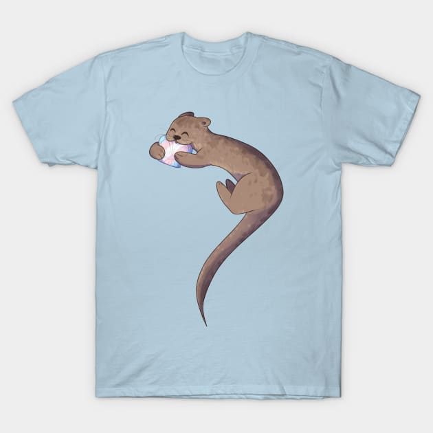 Transgender Pride Otter T-Shirt by celestialuka